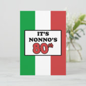 Het is Nonno's 80ste verjaardag Italiaanse vlag In Kaart (Staand voorkant)