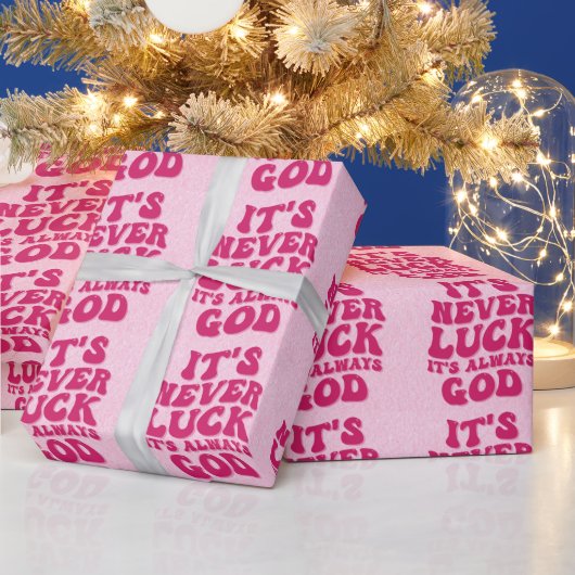 Het is nooit geluk, het is altijd God Cadeaupapier (Feestdagen)