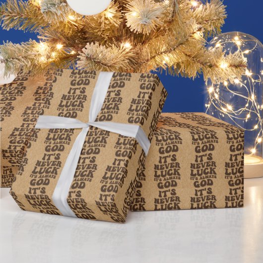 Het is nooit geluk, het is altijd God Cadeaupapier (Feestdagen)
