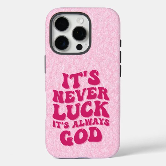 Het is nooit geluk, het is altijd God Case-Mate iPhone Case (Achterkant)