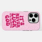 Het is nooit geluk, het is altijd God Case-Mate iPhone Case (Achterkant (horizontaal))