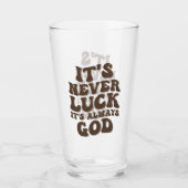 Het is nooit geluk, het is altijd God Glas (Achterkant)