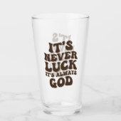 Het is nooit geluk, het is altijd God Glas (Voorkant)