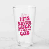Het is nooit geluk, het is altijd God Glas (Achterkant)