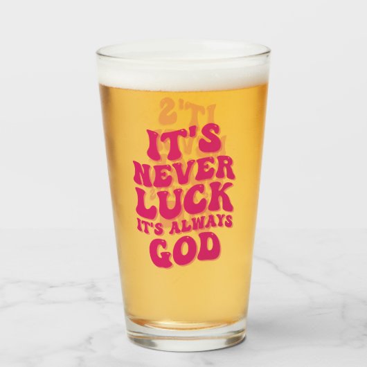 Het is nooit geluk, het is altijd God Glas (Voorkant gevuld)