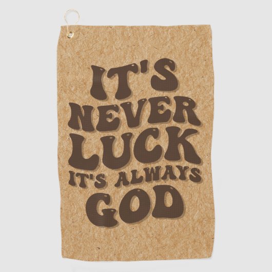 Het is nooit geluk, het is altijd God Golfhanddoek (Voorkant)