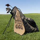 Het is nooit geluk, het is altijd God Golfhanddoek (Groen)