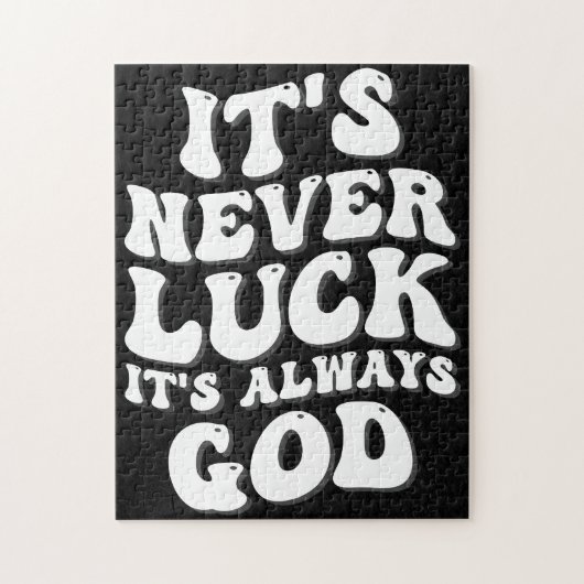 Het is nooit geluk, het is altijd God Legpuzzel (Verticaal)