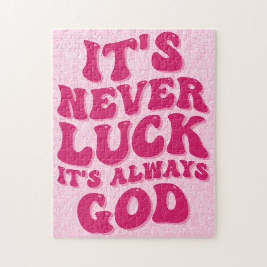 Het is nooit geluk, het is altijd God Legpuzzel (Verticaal)
