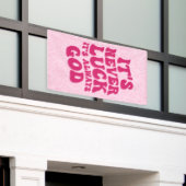 Het is nooit geluk, het is altijd God Spandoek (Buitenkant Gebouw)