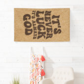 Het is nooit geluk, het is altijd God Spandoek (Insitu)