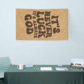 Het is nooit geluk, het is altijd God Spandoek (Beurs)