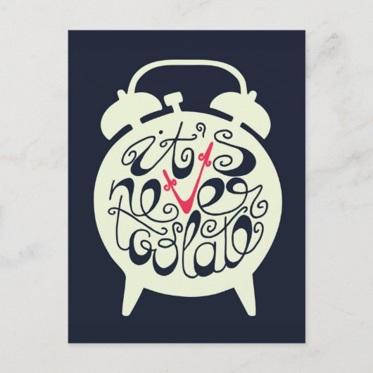 Het is nooit te laat briefkaart (Voorkant)