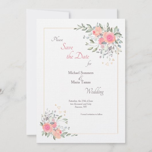 Het is nooit te laat om de datum op te slaan kaart (Voorkant)