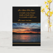 Het is nooit te laat om een nieuwe vriend te maken kaart (Gele Bloem)