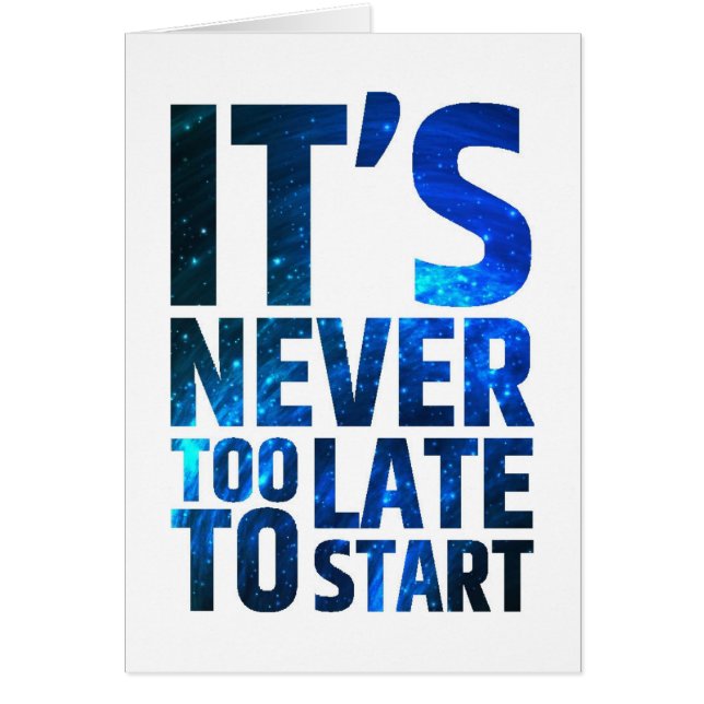 Het is nooit te laat om te beginnen (Voorkant)