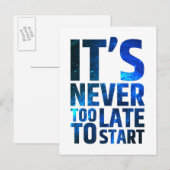 Het is nooit te laat om te beginnen briefkaart (Voorkant / Achterkant)