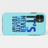 Het is nooit te laat om te beginnen Case-Mate iPhone case (Achterkant (horizontaal))