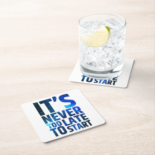 Het is nooit te laat om te beginnen kartonnen onderzetters (Insitu)