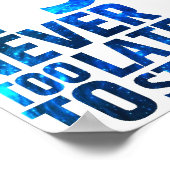 Het is nooit te laat om te beginnen poster (Hoek)