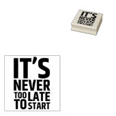 Het is nooit te laat om te beginnen rubberstempel (Gestempeld)