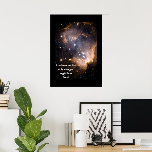 Het is nooit te laat poster (Thuiskantoor)