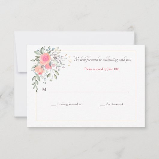 Het is nooit te laat RSVP kaartje (Voorkant)