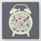 Het is nooit te laat stenen onderzetter (Voorkant)