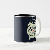 Het is nooit te laat tweekleurige koffiemok (Voorkant rechts)