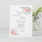 Het is nooit te laat uitnodigen voor tweede bruilo kaart (Staand voorkant)