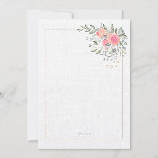 Het is nooit te laat uitnodigen voor tweede bruilo kaart (Achterkant)