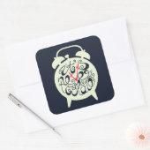 Het is nooit te laat vierkante sticker (Envelop)
