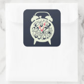 Het is nooit te laat vierkante sticker (Tas)