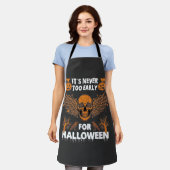 Het is nooit te vroeg Halloween Schedel Wingerd Wi Schort (Gedragen)