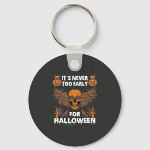 Het is nooit te vroeg Halloween Schedel Wingerd Wi Sleutelhanger