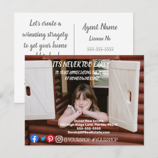 Het is nooit te vroeg om briefkaart voor de verkoo (Voorkant / Achterkant)