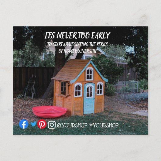 Het is nooit te vroeg onroerend goed marketing ans flyer (Voorkant)