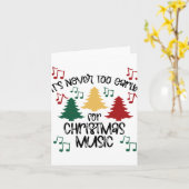 Het is nooit te vroeg voor de kerstmuziek leraar 1 kaart (Gele Bloem)