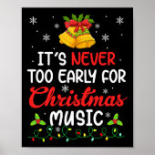 Het is nooit te vroeg voor de kerstmuziek poster (Voorkant)