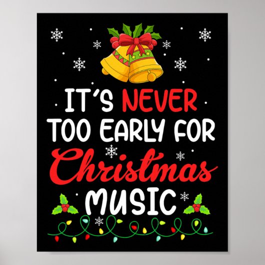 Het is nooit te vroeg voor de kerstmuziek poster (Voorkant)