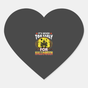 Het is nooit te vroeg voor een Halloween-spookhuis Hart Sticker