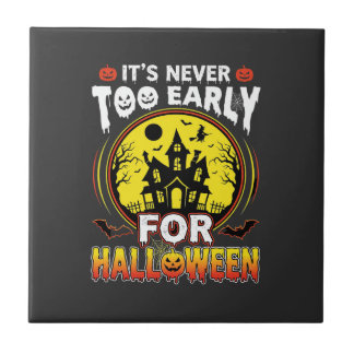 Het is nooit te vroeg voor een Halloween-spookhuis Tegeltje