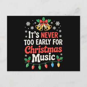 Het Is Nooit Te Vroeg Voor Kerst Muziek Bellen Xma Feestdagenkaart