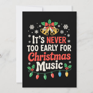 Het Is Nooit Te Vroeg Voor Kerst Muziek Bellen Xma Kaart