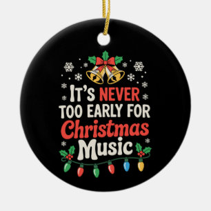 Het Is Nooit Te Vroeg Voor Kerst Muziek Bellen Xma Keramisch Ornament