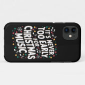 Het is nooit te vroeg voor kerstmuzikant Case-Mate iPhone case (Achterkant (horizontaal))