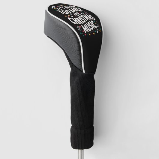 Het is nooit te vroeg voor kerstmuzikant golfheadcover (Schuin)