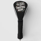 Het is nooit te vroeg voor kerstmuzikant golfheadcover (Voorkant)