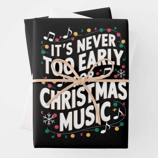 Het is nooit te vroeg voor kerstmuzikant inpakpapier vel (In situ)