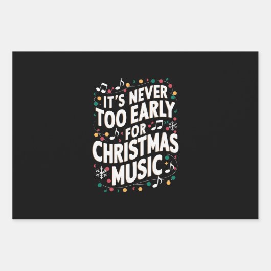 Het is nooit te vroeg voor kerstmuzikant inpakpapier vel (Voorkant)